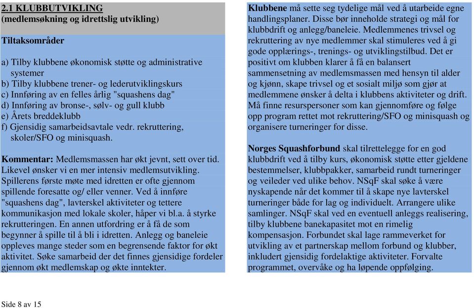 Kommentar: Medlemsmassen har økt jevnt, sett over tid. Likevel ønsker vi en mer intensiv medlemsutvikling. Spillerens første møte med idretten er ofte gjennom spillende foresatte og/ eller venner.