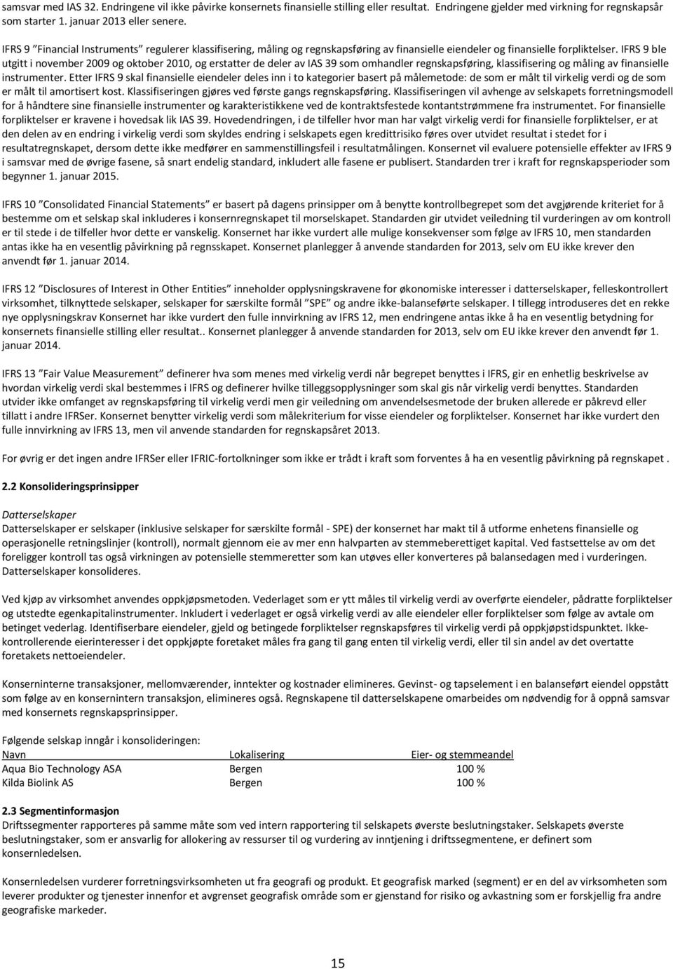 IFRS 9 ble utgitt i november 2009 og oktober 2010, og erstatter de deler av IAS 39 som omhandler regnskapsføring, klassifisering og måling av finansielle instrumenter.