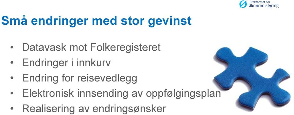 for reisevedlegg Elektronisk innsending av