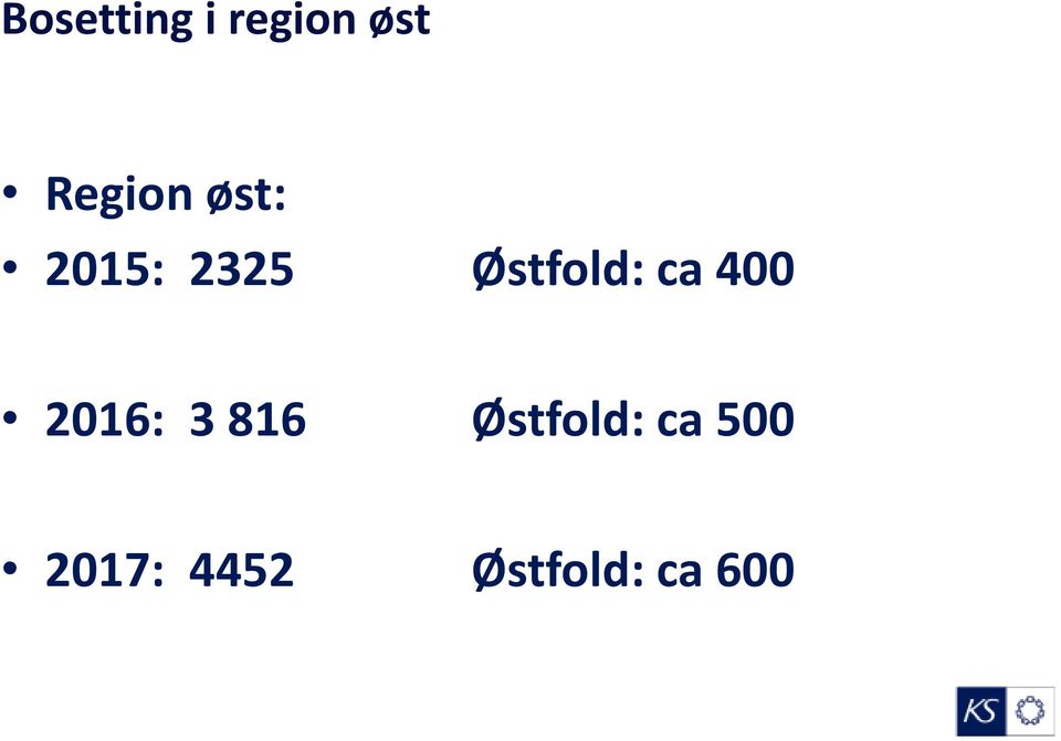 Østfold: ca 400 2016: 3 816