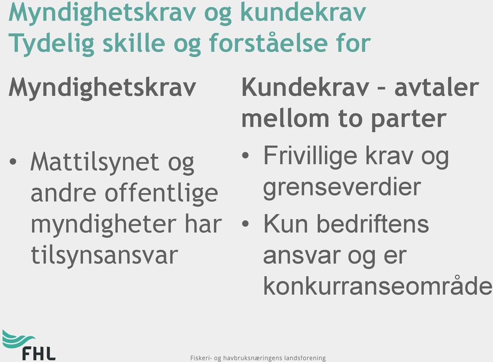 tilsynsansvar Kundekrav avtaler mellom to parter Frivillige