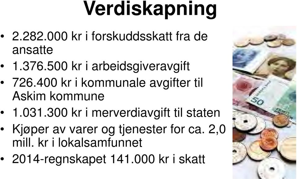 400 kr i kommunale avgifter til Askim kommune 1.031.
