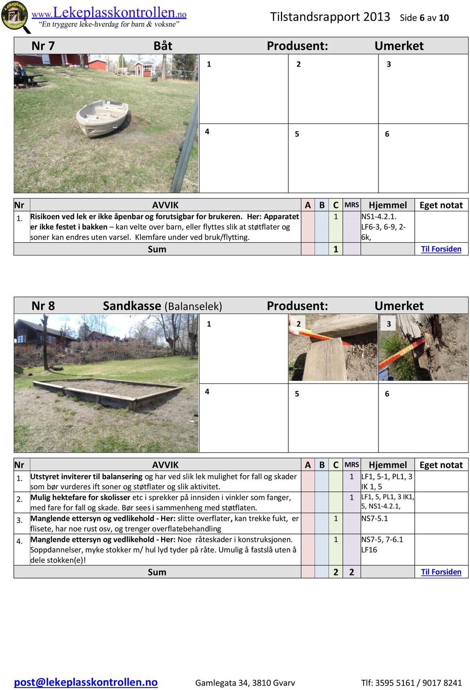 . LF6-3, 6-9, 2-6k, Sum Til Forsiden Nr 8 Sandkasse (Balanselek) Produsent: Umerket.