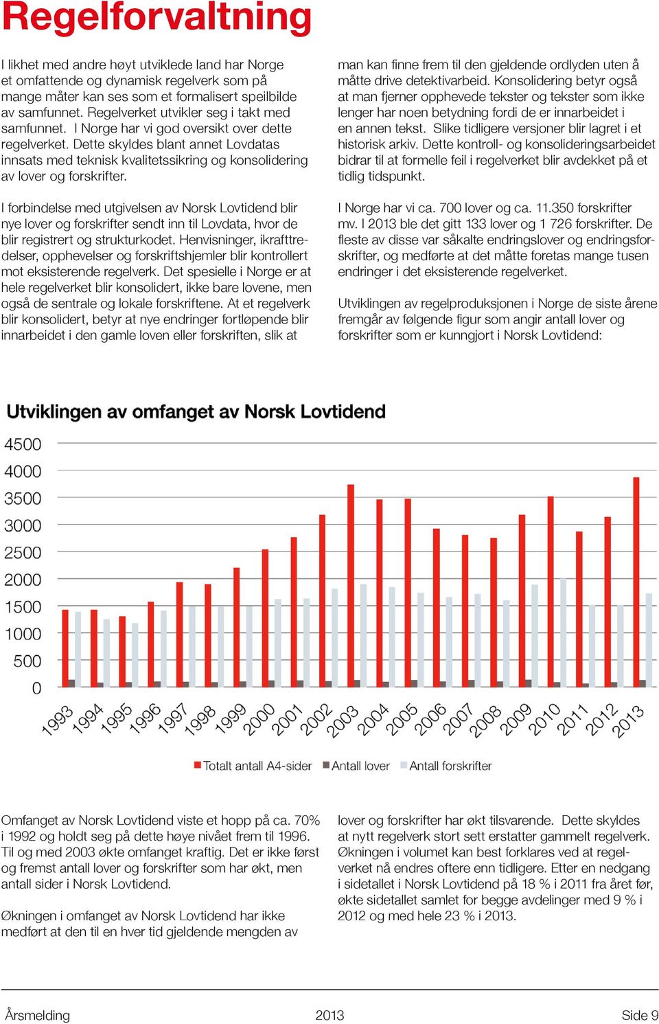 Dette skyldes blant annet Lovdatas innsats med teknisk kvalitetssikring og konsolidering av lover og forskrifter.