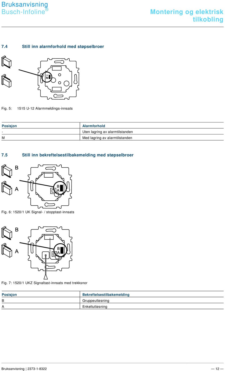 docx @ 221016 @ @ 1 === Ende der Liste für Textmarke Content === Busch-Infoline Montering og elektrisk tilkobling Pos: 38 /#Neustruktur#/Online-Dokumentation (+KN)/Überschriften (--> Für alle