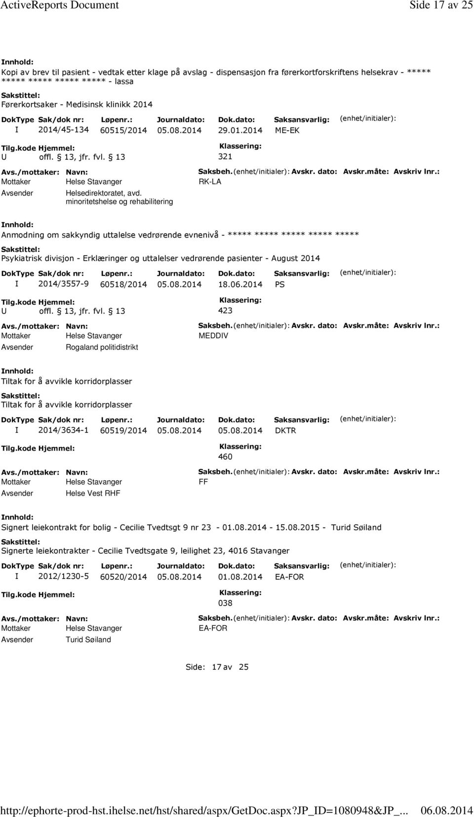 2014 2014/45-134 60515/2014 29.01.2014 ME-EK 321 Helsedirektoratet, avd. minoritetshelse og rehabilitering Saksbeh. Avskr. dato: Avskr.måte: Avskriv lnr.