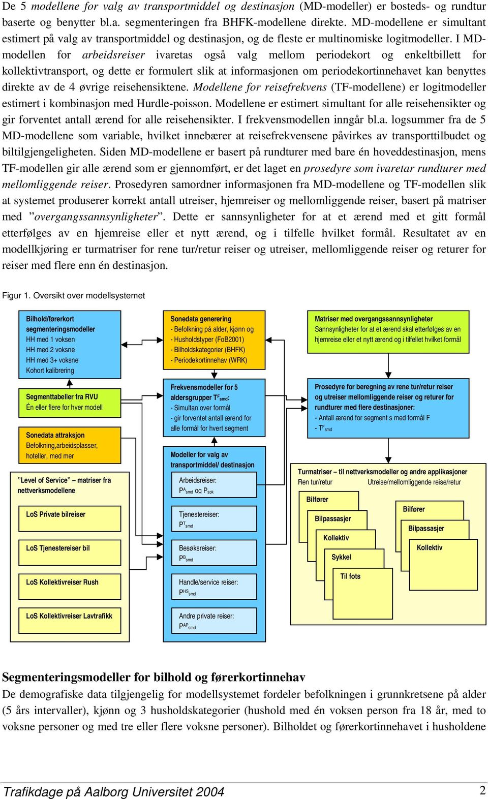 I MDmodellen for arbeidsreiser ivaretas også valg mellom periodekort og enkeltbillett for kollektivtransport, og dette er formulert slik at informasjonen om periodekortinnehavet kan benyttes direkte