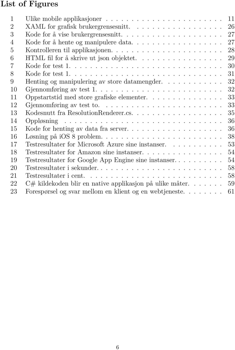 ................ 29 7 Kode for test 1.............................. 30 8 Kode for test 1.............................. 31 9 Henting og manipulering av store datamengder............ 32 10 Gjennomføring av test 1.