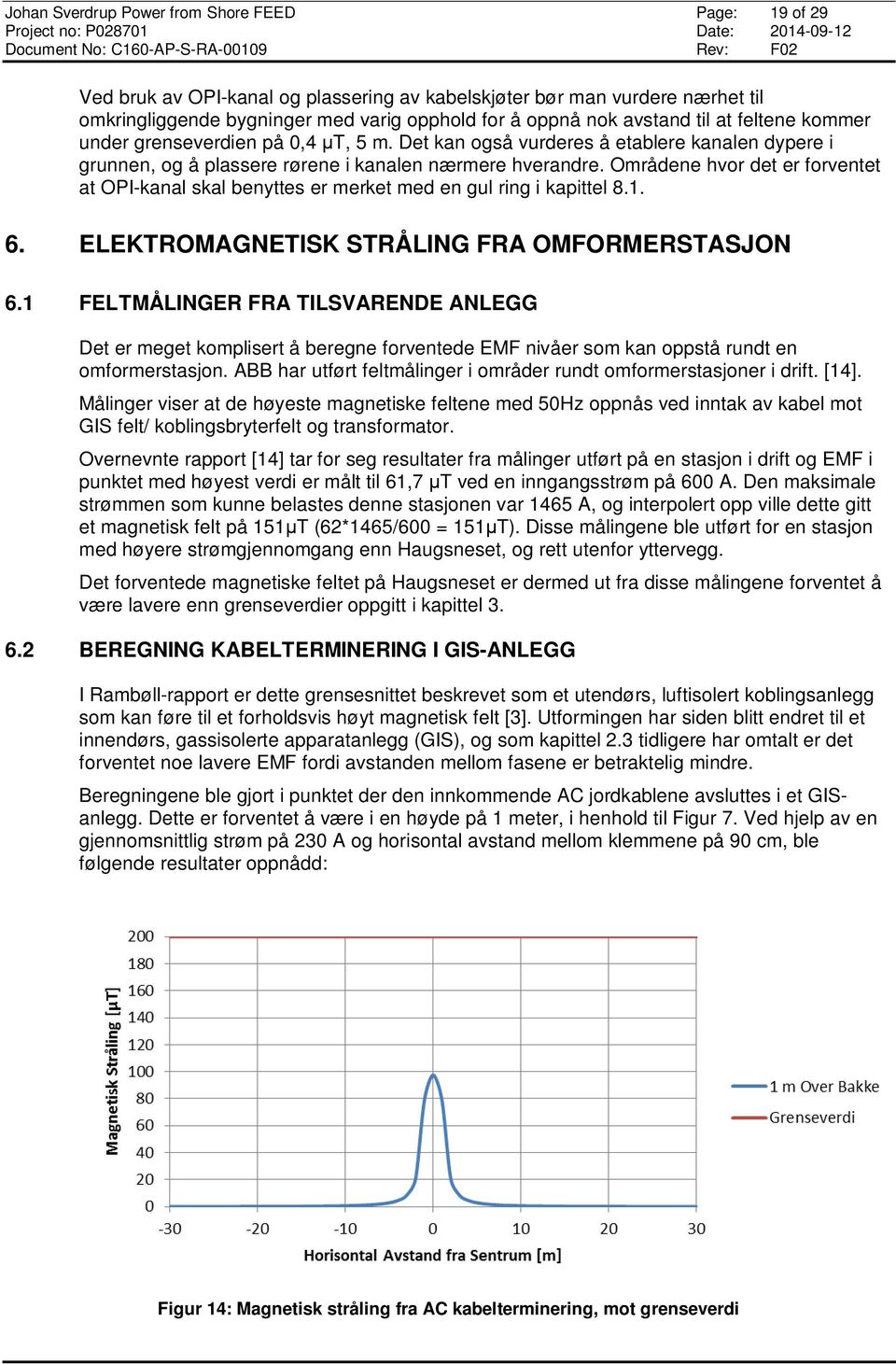 Områdene hvor det er forventet at OPI-kanal skal benyttes er merket med en gul ring i kapittel 8.1. 6. ELEKTROMAGNETISK STRÅLING FRA OMFORMERSTASJON 6.