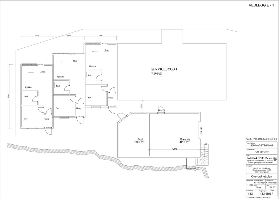 6 m² Garasje 42.0 m² UP. 17.06.