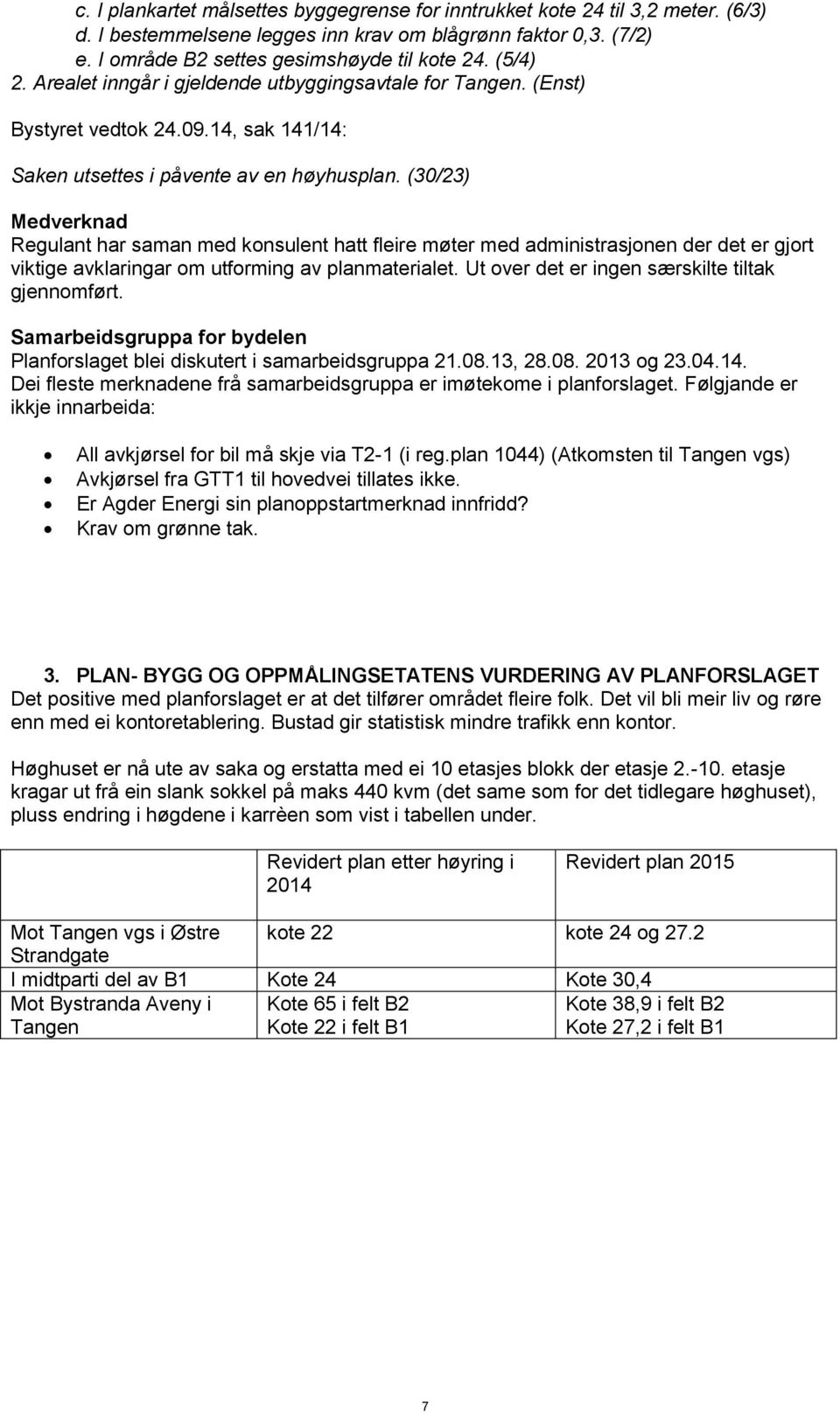 (30/23) Medverknad Regulant har saman med konsulent hatt fleire møter med administrasjonen der det er gjort viktige avklaringar om utforming av planmaterialet.