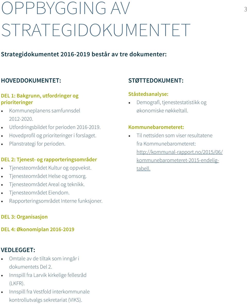 Tjenesteområdet Helse og omsorg. Tjenesteområdet Areal og teknikk. Tjenesteområdet Eiendom. Rapporteringsområdet Interne funksjoner.