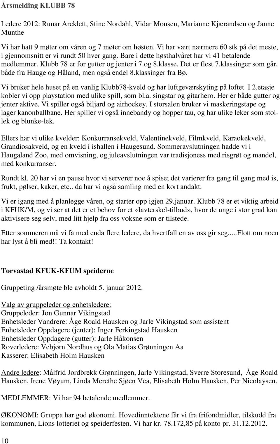 Det er flest 7.klassinger som går, både fra Hauge og Håland, men også endel 8.klassinger fra Bø. Vi bruker hele huset på en vanlig Klubb78-kveld og har luftgeværskyting på loftet I 2.