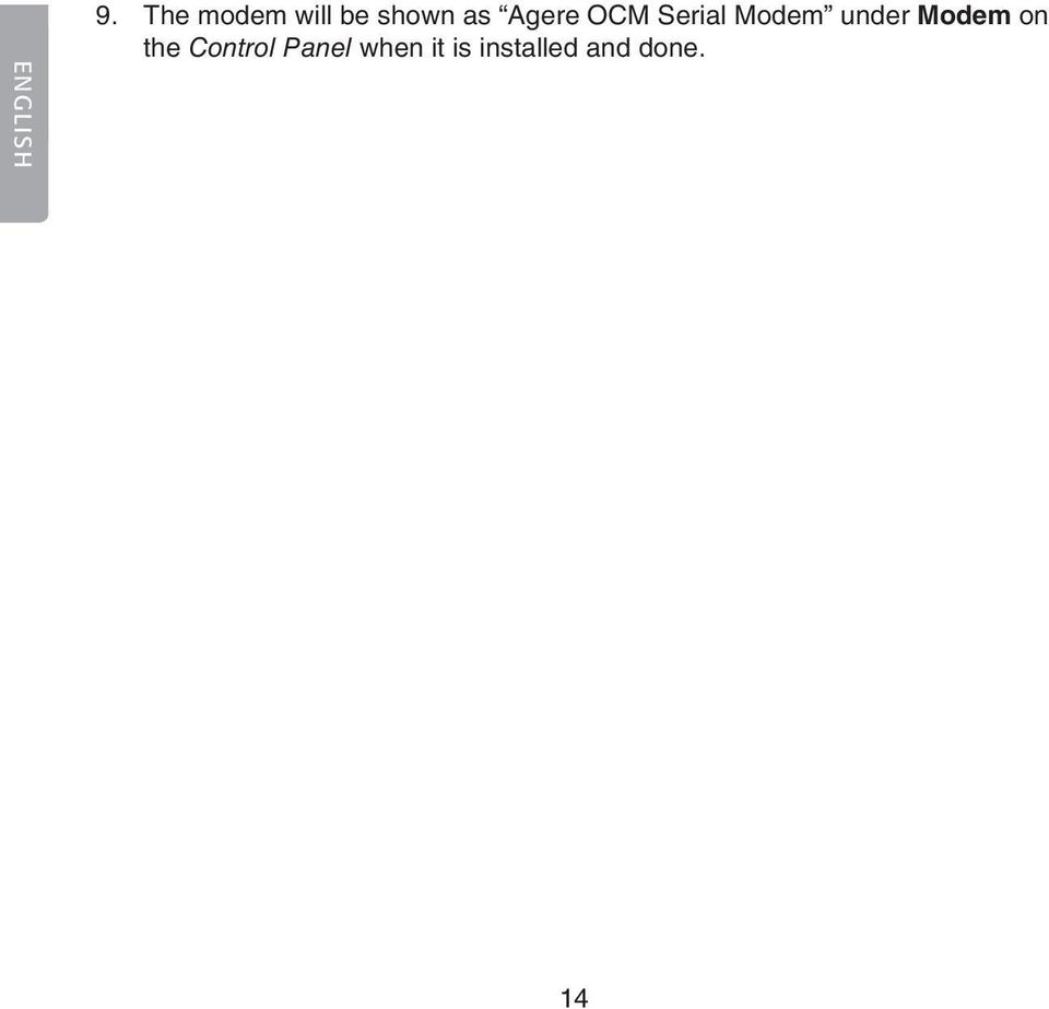 Agere OCM Serial Modem under