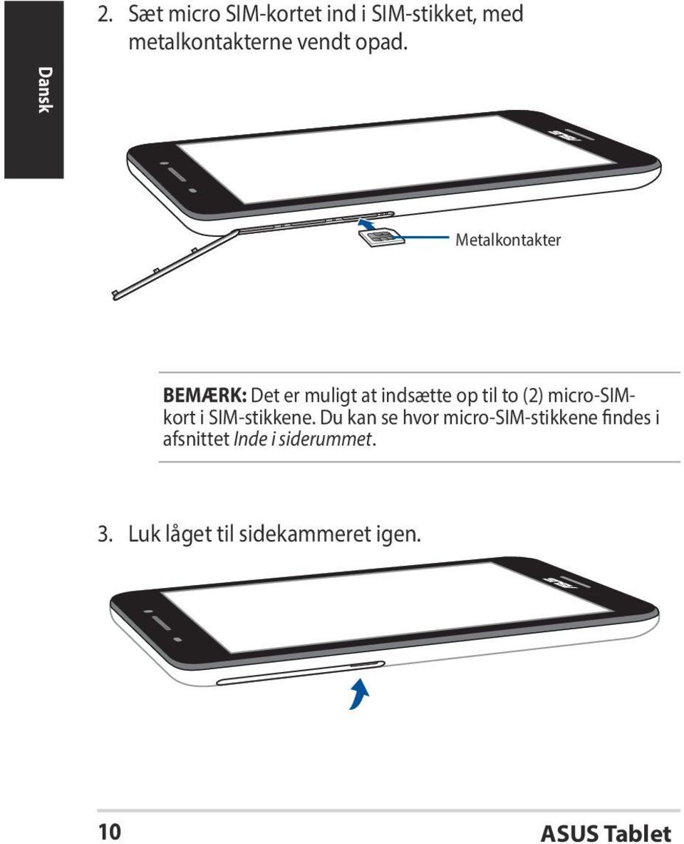 micro-simkort i SIM-stikkene.