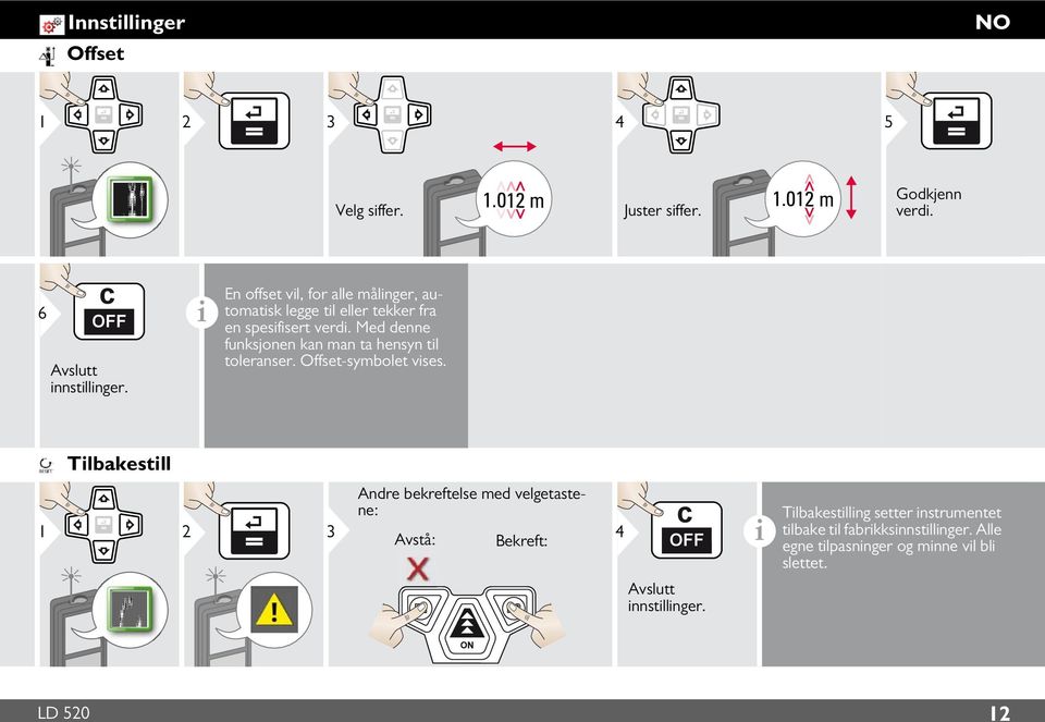 Med denne funksjonen kan man ta hensyn tl toleranser. Offset-symbolet vses.