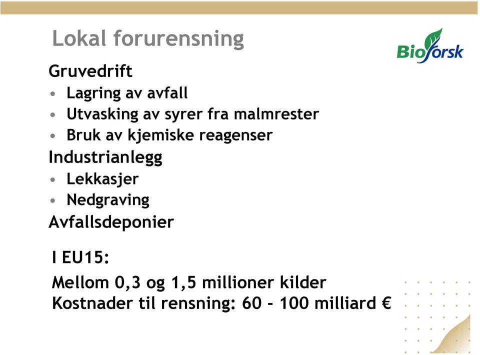 Industrianlegg Lekkasjer Nedgraving Avfallsdeponier I EU15: