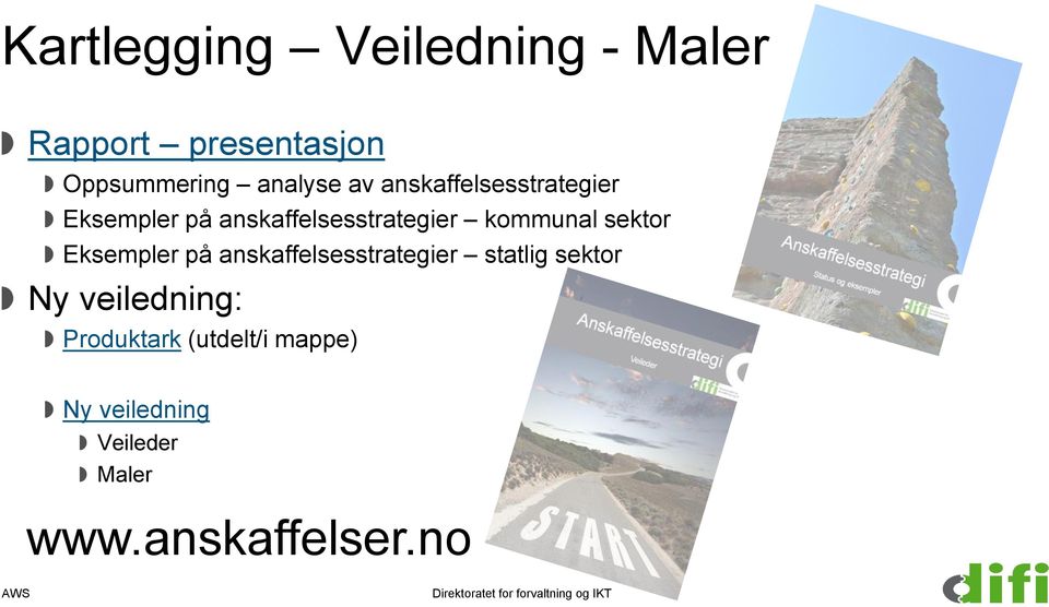 sektor Eksempler på anskaffelsesstrategier statlig sektor Ny veiledning: