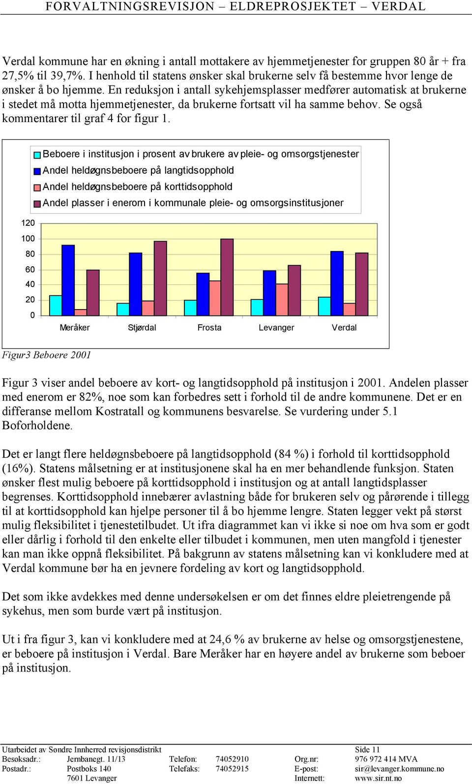 En reduksjon i antall sykehjemsplasser medfører automatisk at brukerne i stedet må motta hjemmetjenester, da brukerne fortsatt vil ha samme behov. Se også kommentarer til graf 4 for figur 1.