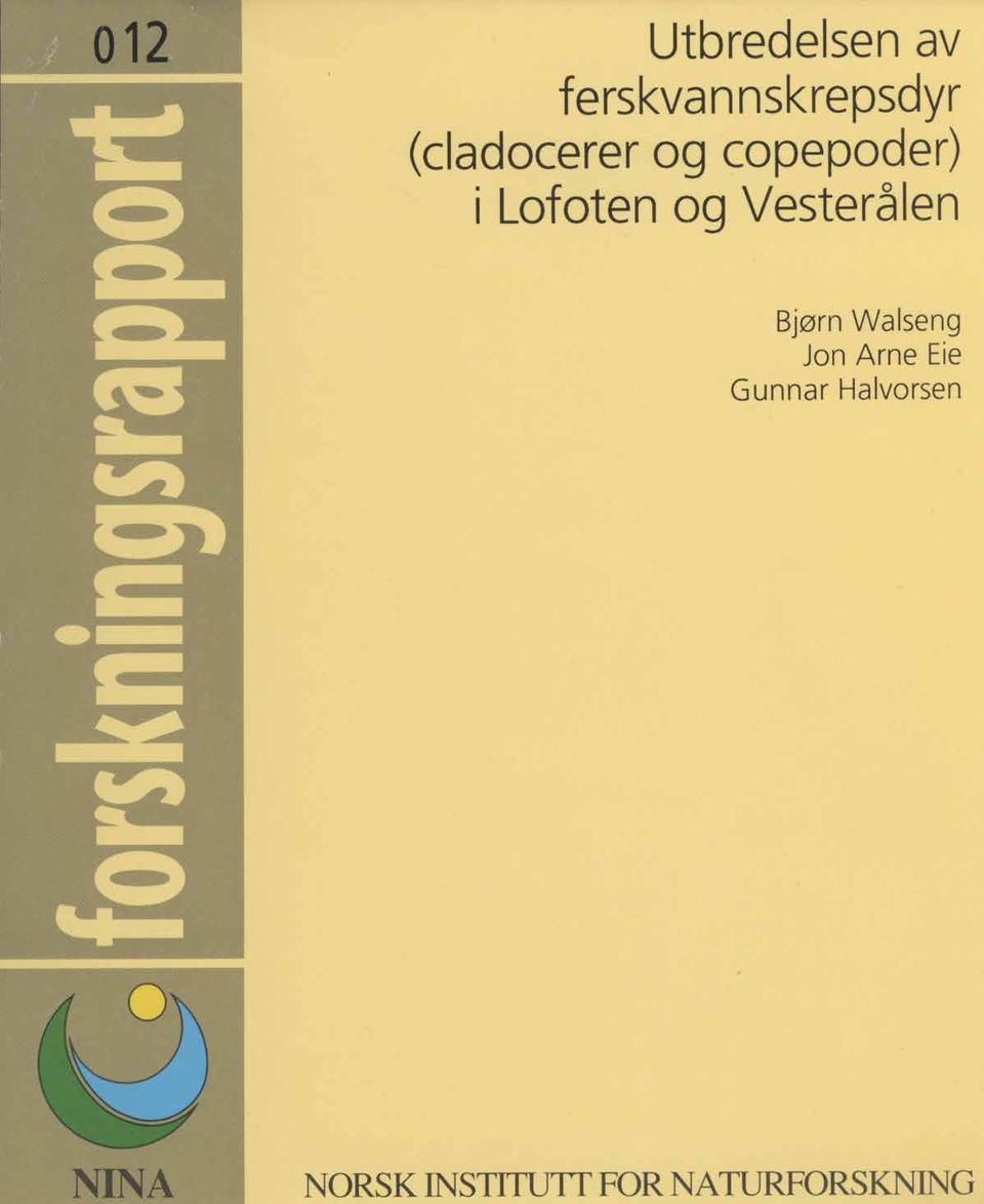 (cladocerer og copepoder) i Lofoten og
