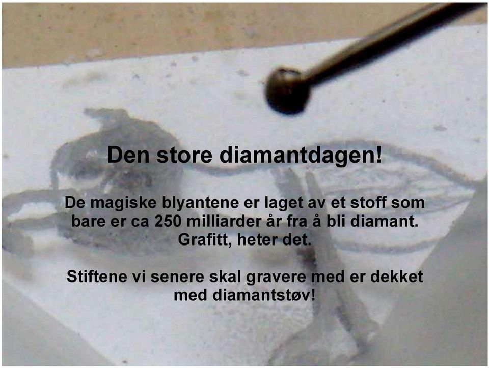 bare er ca 250 milliarder år fra å bli diamant.