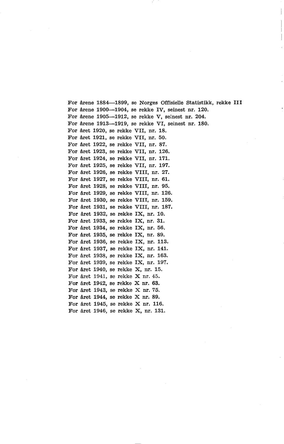 Aret 9, se rekke VII, nr. 6. Aret 9, se rekke VII, nr. 7. Aret 95, se rekke VII, nr. 97. Aret 96, se rekke VIII, nr. 7. Aret 97, se rekke VIII nr. 6. Aret 98, se rekke VIII nr. 95. Aret 99, se rekke VIII nr.