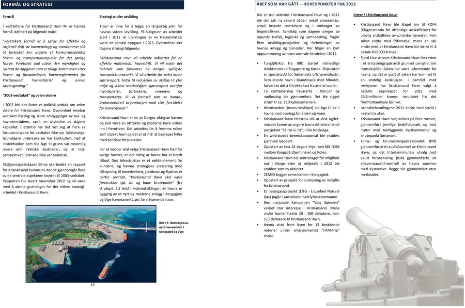 Foretaket skal utøve den myndighet og ivareta de oppgaver som er tillagt kommunen etter havne- og farvannsloven, havnereglementet for Kristiansand havnedistrikt og annen særlovgivning.