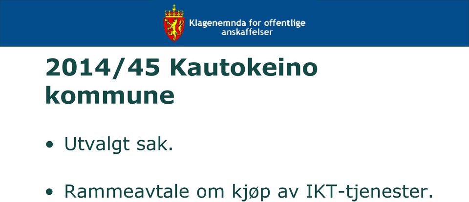 Rammeavtale om kjøp