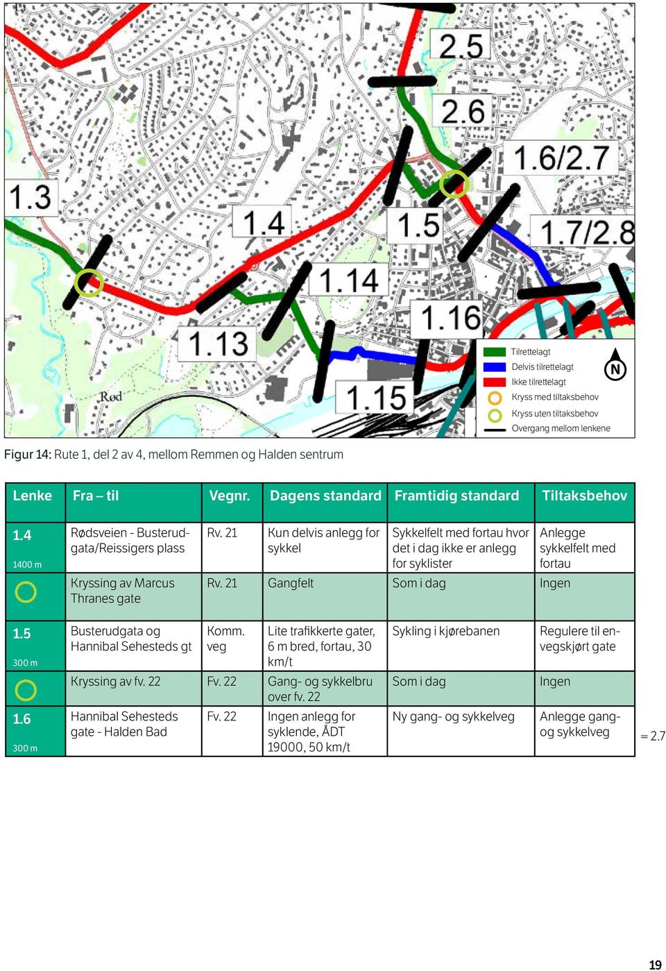 21 Kun delvis anlegg for Sykkelfelt med fortau hvor Anlegge sykkel det i dag ikke er anlegg sykkelfelt med for syklister fortau Kryssing av Marcus Thranes gate Rv.