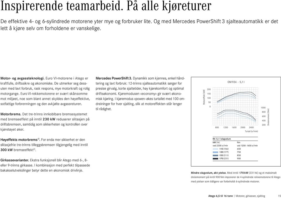 De utmerker seg dessuten med lavt forbruk, rask respons, mye motorkraft og rolig motorgange.