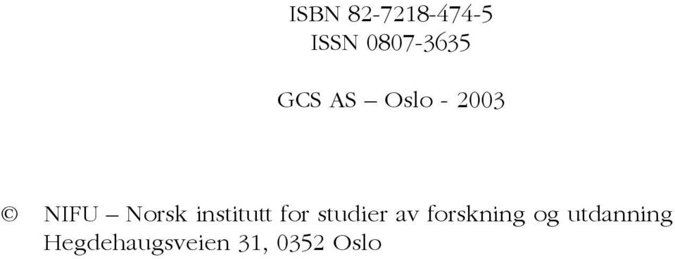 institutt for studier av forskning