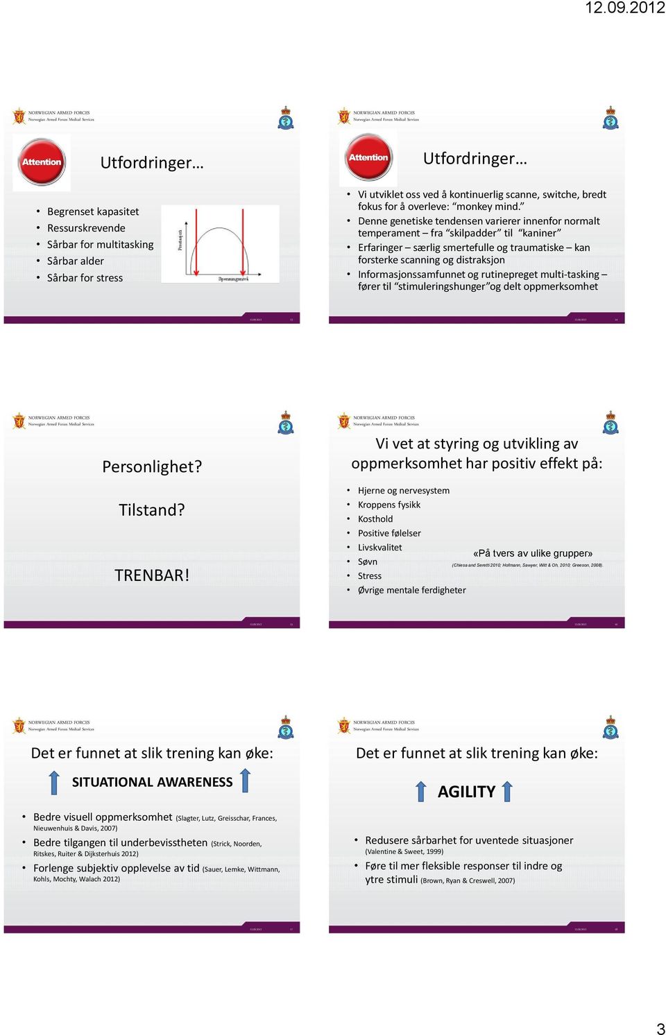 Denne genetiske tendensen varierer innenfor normalt temperament fra skilpadder til kaniner Erfaringer særlig smertefulle og traumatiske kan forsterke scanning og distraksjon Informasjonssamfunnet og