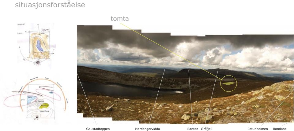 Gaustadtoppen Ryggen Tjern Vannet Rondane GRYTA SOLSKRÅNING