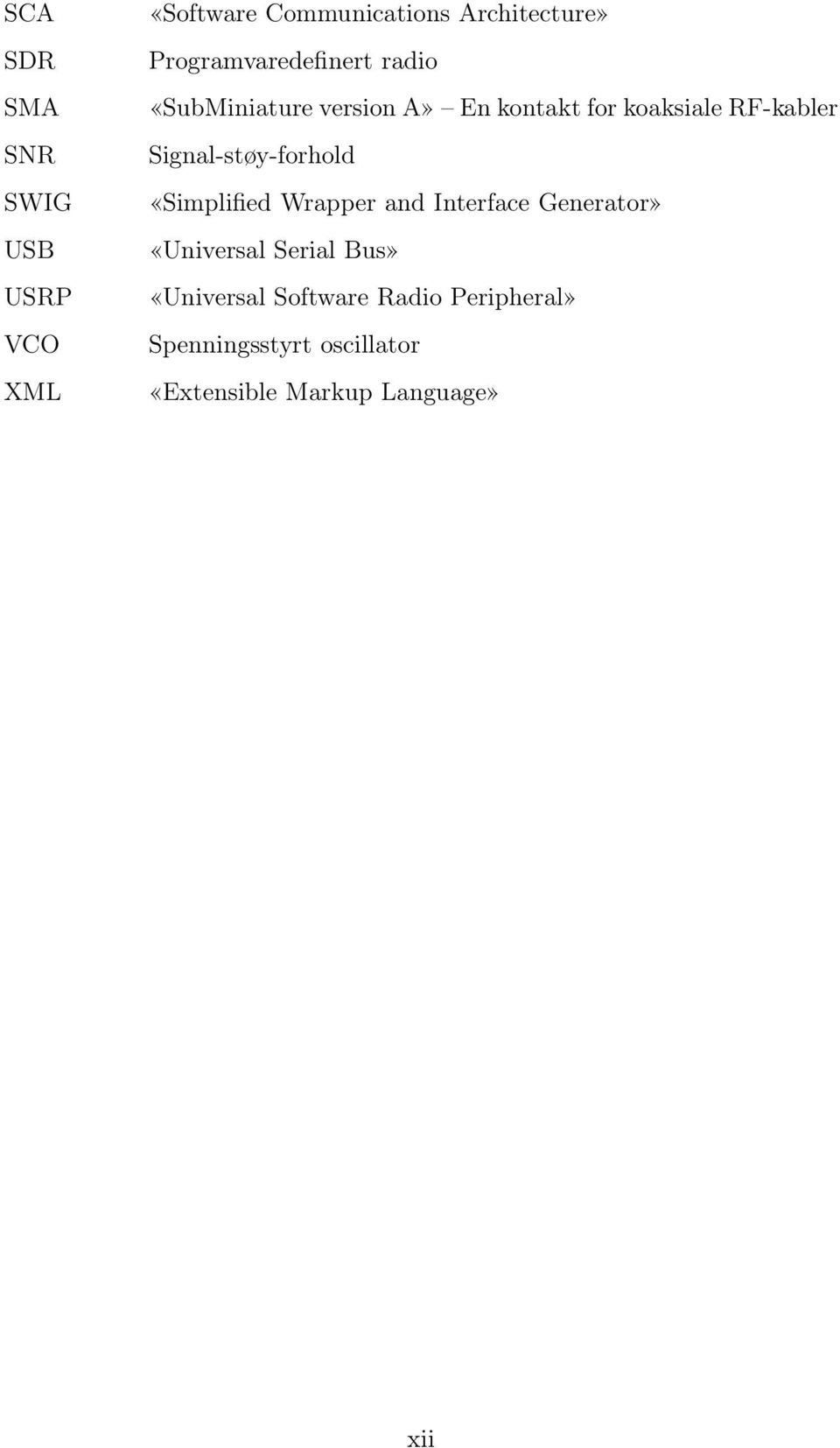 Signal-støy-forhold «Simplified Wrapper and Interface Generator» «Universal Serial