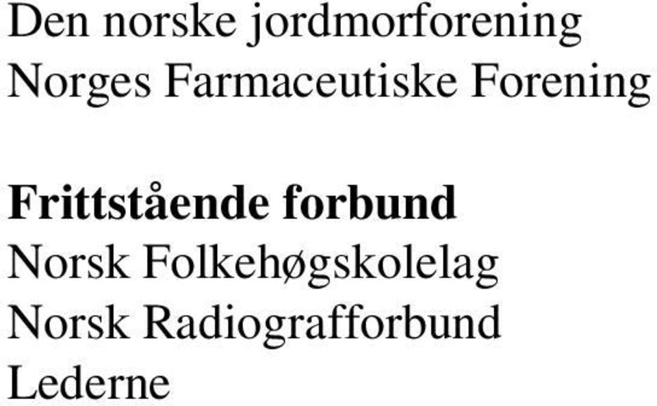 Frittstående forbund Norsk