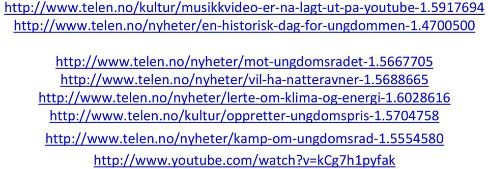 5688665 http://www.telen.no/nyheter/lerte-om-klima-og-energi-1.6028616 http://www.telen.no/kultur/oppretter-ungdomspris-1.