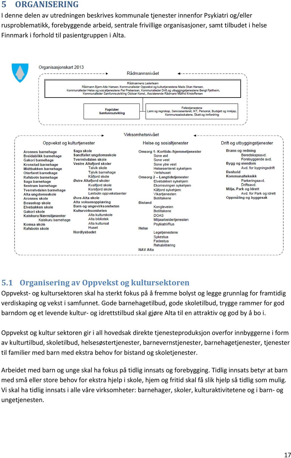 1 Organisering av Oppvekst g kultursektren Oppvekst- g kultursektren skal ha sterkt fkus på å fremme blyst g legge grunnlag fr framtidig verdiskaping g vekst i samfunnet.