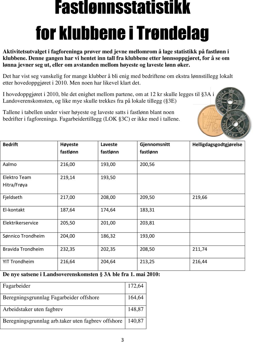 Det har vist seg vanskelig for mange klubber å bli enig med bedriftene om ekstra lønnstillegg lokalt etter hovedoppgjøret i 2010. Men noen har likevel klart det.