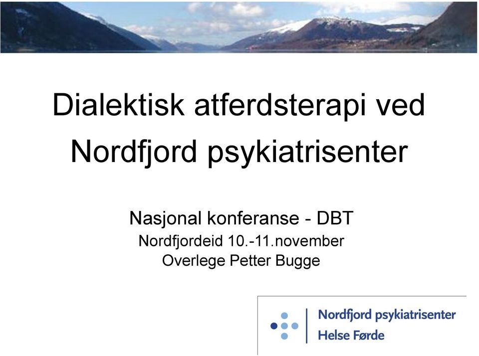 Nasjonal konferanse - DBT