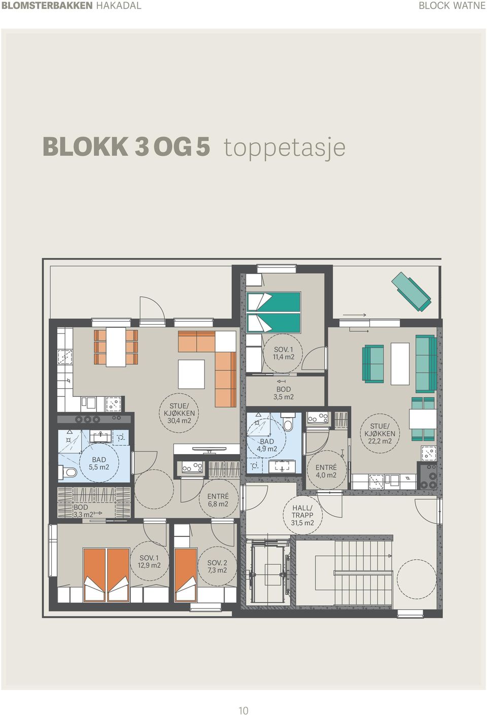 4/ KONTOR 8,8 m2 5,5 m2 STUE/ 30,4 m2 4,9 m2 3,5 m2 ENTRÉ