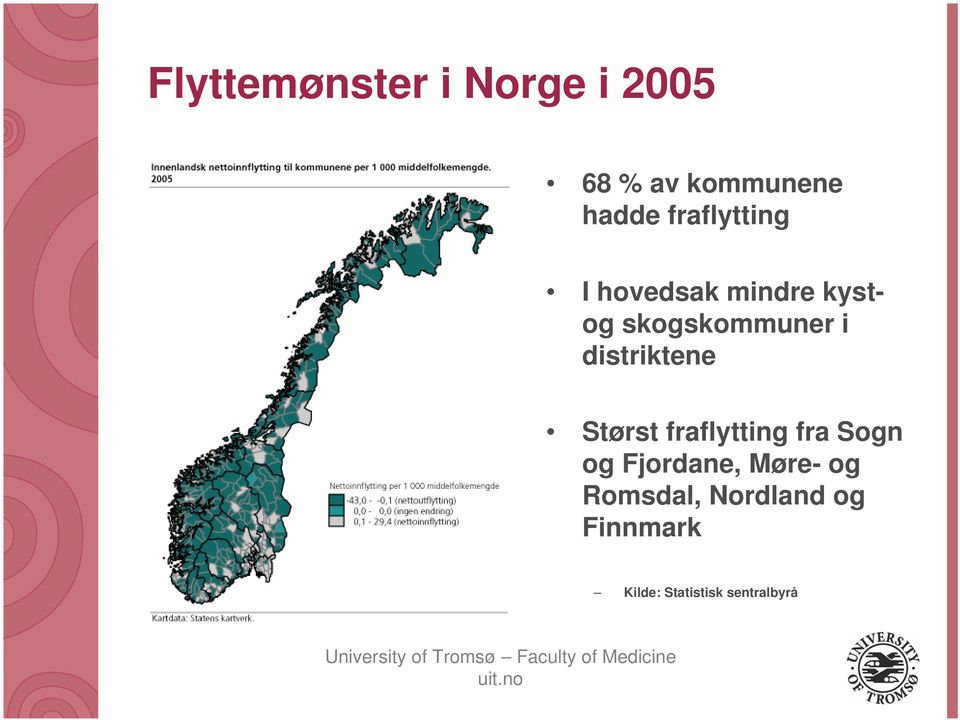 distriktene Størst fraflytting fra Sogn og Fjordane,