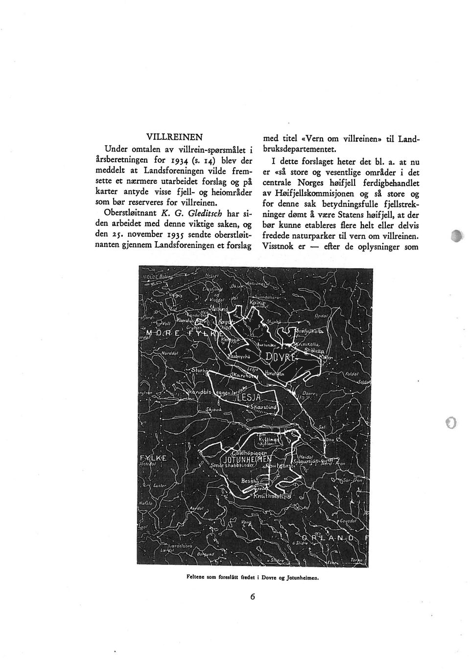 karter antyde visse fjell- og heiområder årsberetningen for 1934 (s.