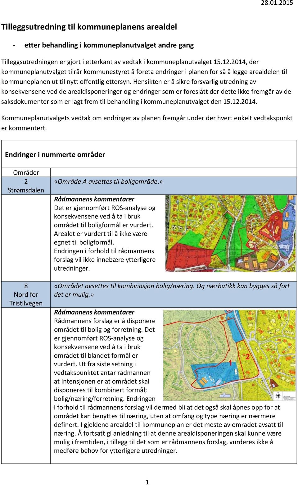 Hensikten er å sikre forsvarlig utredning av konsekvensene ved de arealdisponeringer og endringer som er foreslått der dette ikke fremgår av de saksdokumenter som er lagt frem til behandling i