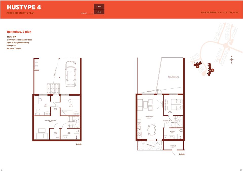 9 m² 10.9 m² STUE/KJØKKEN 32.9 m² STUE/KJØKKEN 32.9 m² 11.4 m² INKL.TRAPP 6.9 m² 11.4 m² HOBBYROM INKL TRAPP 19.7 m² INKL.TRAPP 6.9 m² HOBBYROM INKL TRAPP 19.7 m² BAD/VASK 6.2 m² BOD 3.0 m² BAD 5.