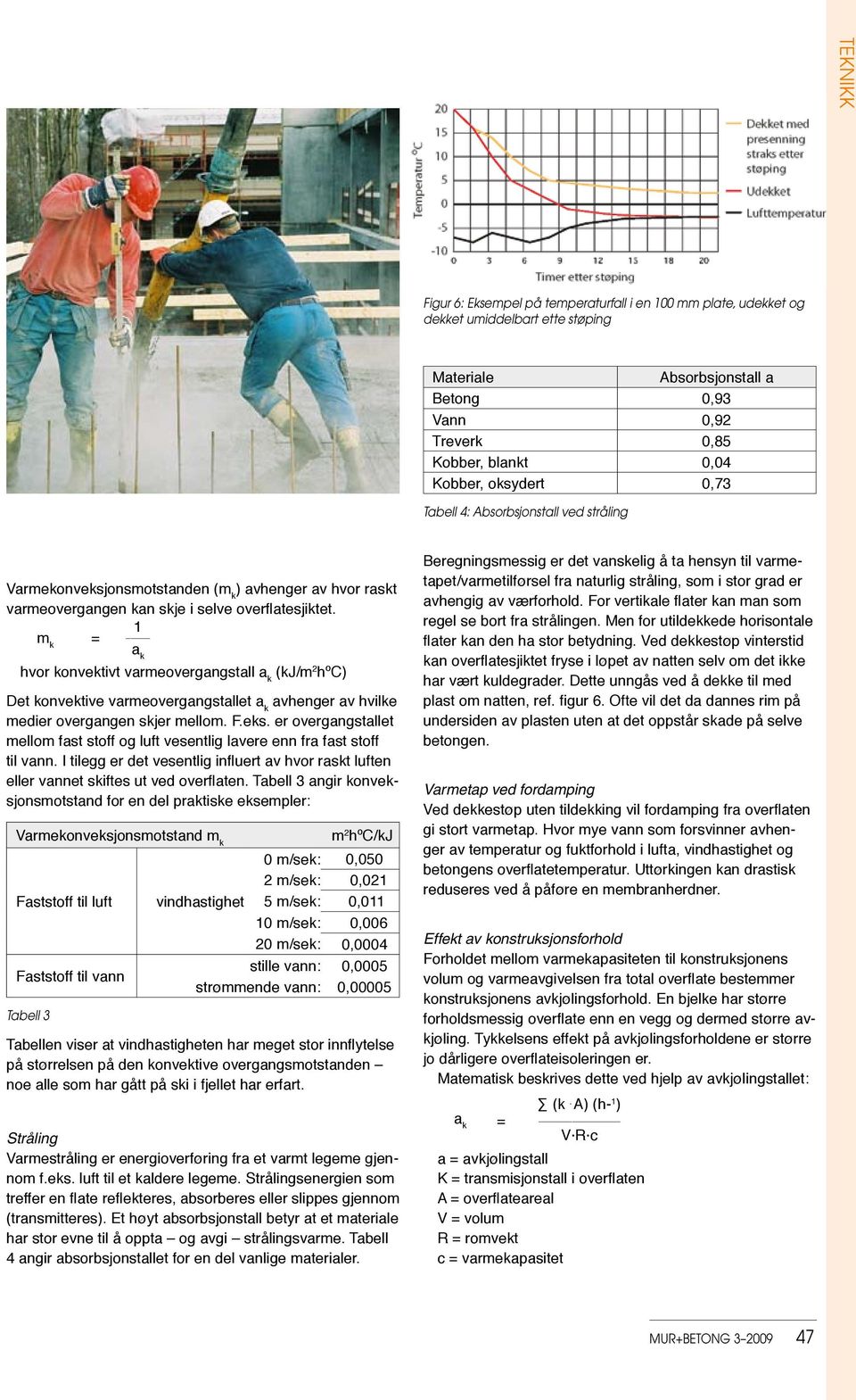 1 m k = a k hvor konvektivt varmeovergangstall a k (kj/m 2 hºc) Det konvektive varmeovergangstallet a k avhenger av hvilke medier overgangen skjer mellom. F.eks.