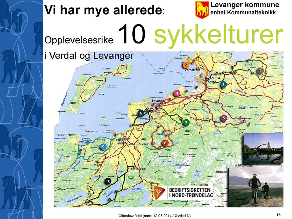 sykkelturer i Verdal og Levanger