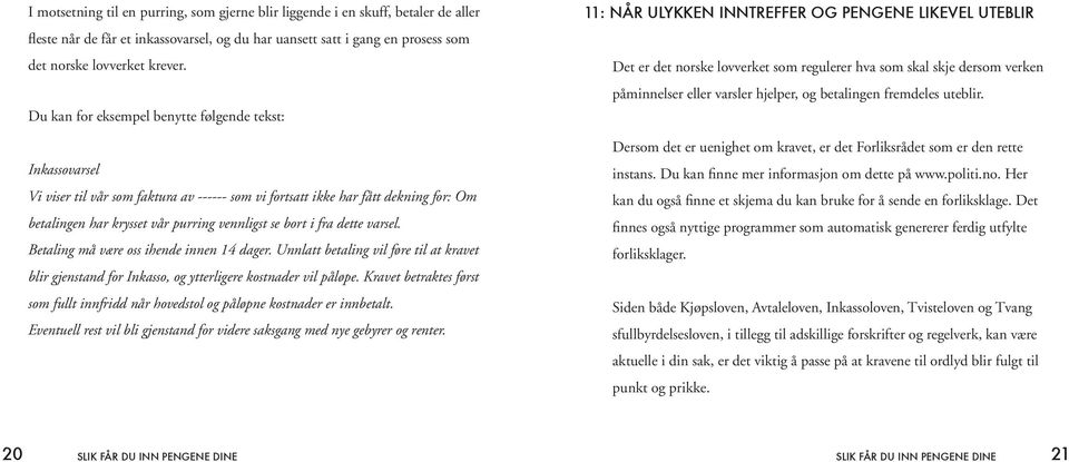 fra dette varsel. Betaling må være oss ihende innen 14 dager. Unnlatt betaling vil føre til at kravet blir gjenstand for Inkasso, og ytterligere kostnader vil påløpe.