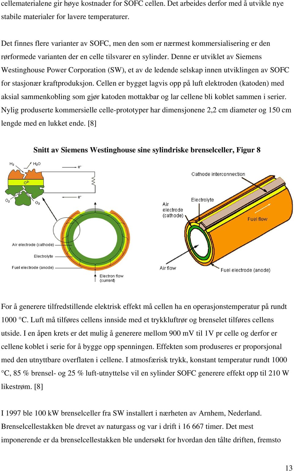 Denne er utviklet av Siemens Westinghouse Power Corporation (SW), et av de ledende selskap innen utviklingen av SOFC for stasjonær kraftproduksjon.