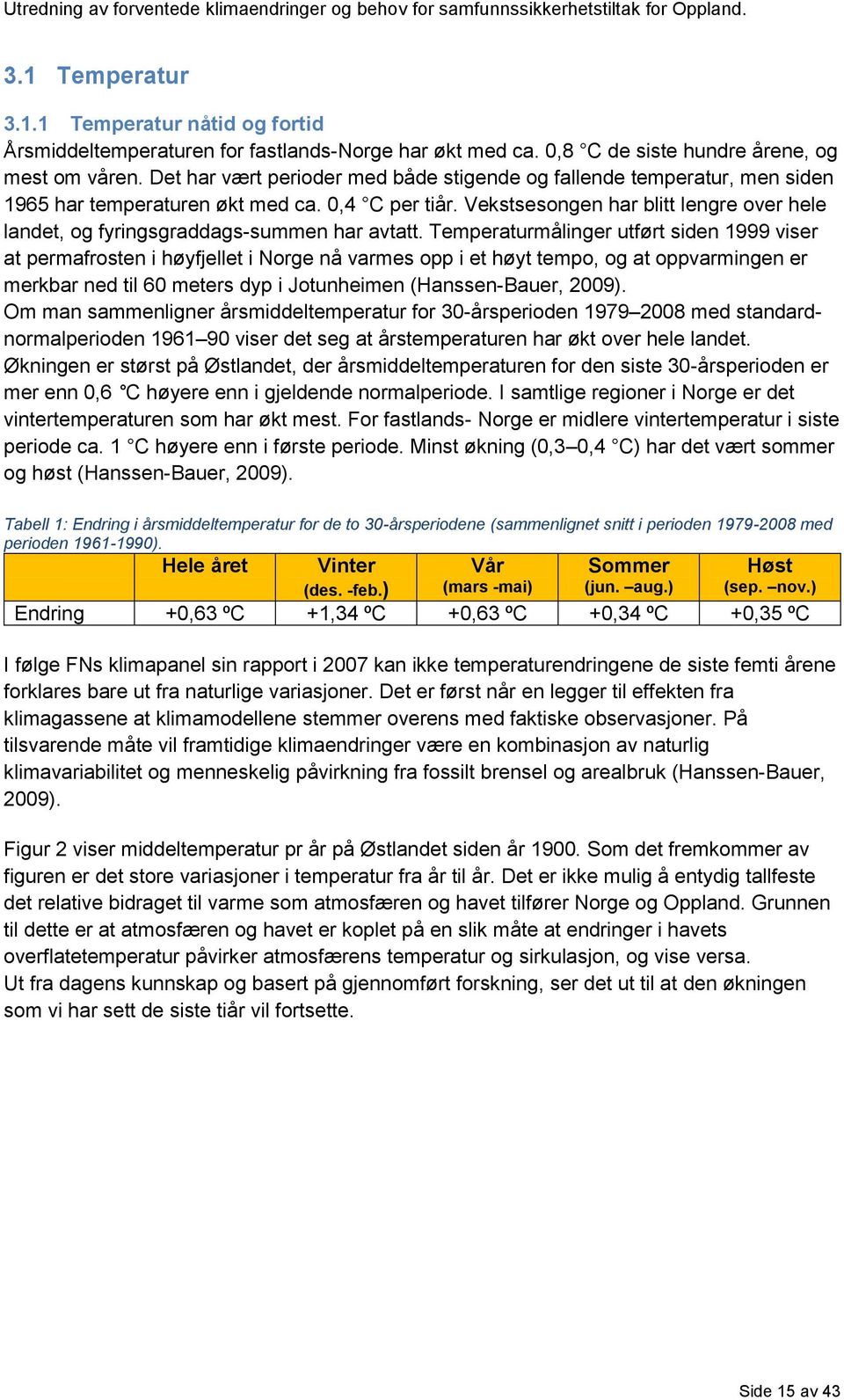 Vekstsesongen har blitt lengre over hele landet, og fyringsgraddags-summen har avtatt.