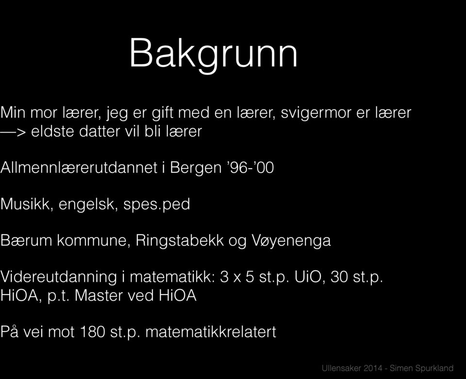 ped Bærum kommune, Ringstabekk og Vøyenenga Videreutdanning i matematikk: 3 x 5